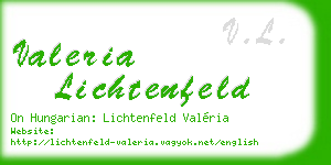 valeria lichtenfeld business card